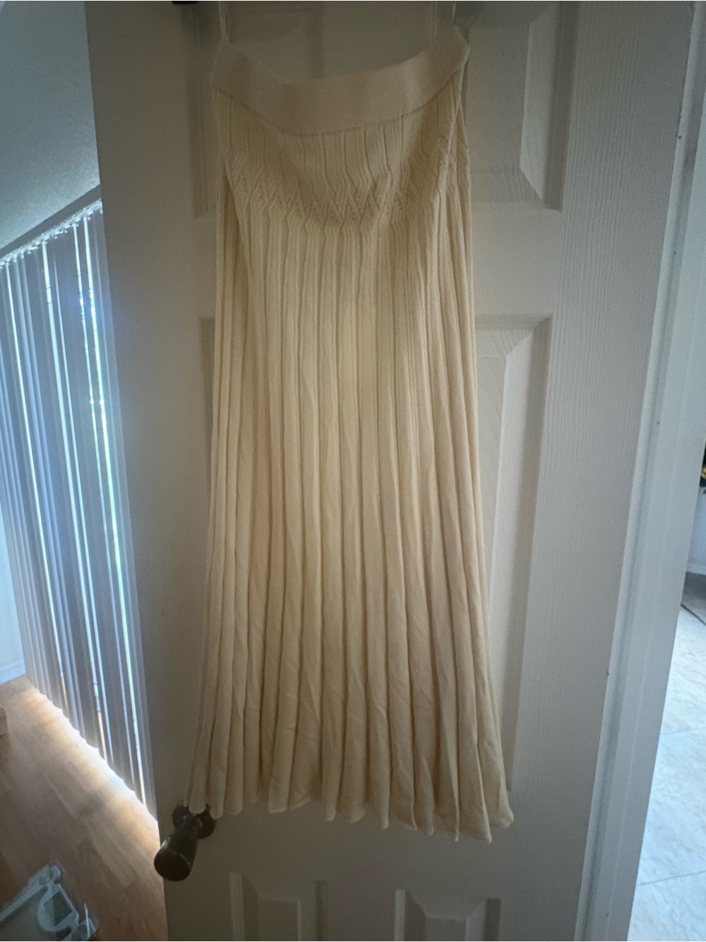 Zimmermann Cream Pleated Maxi Skirt